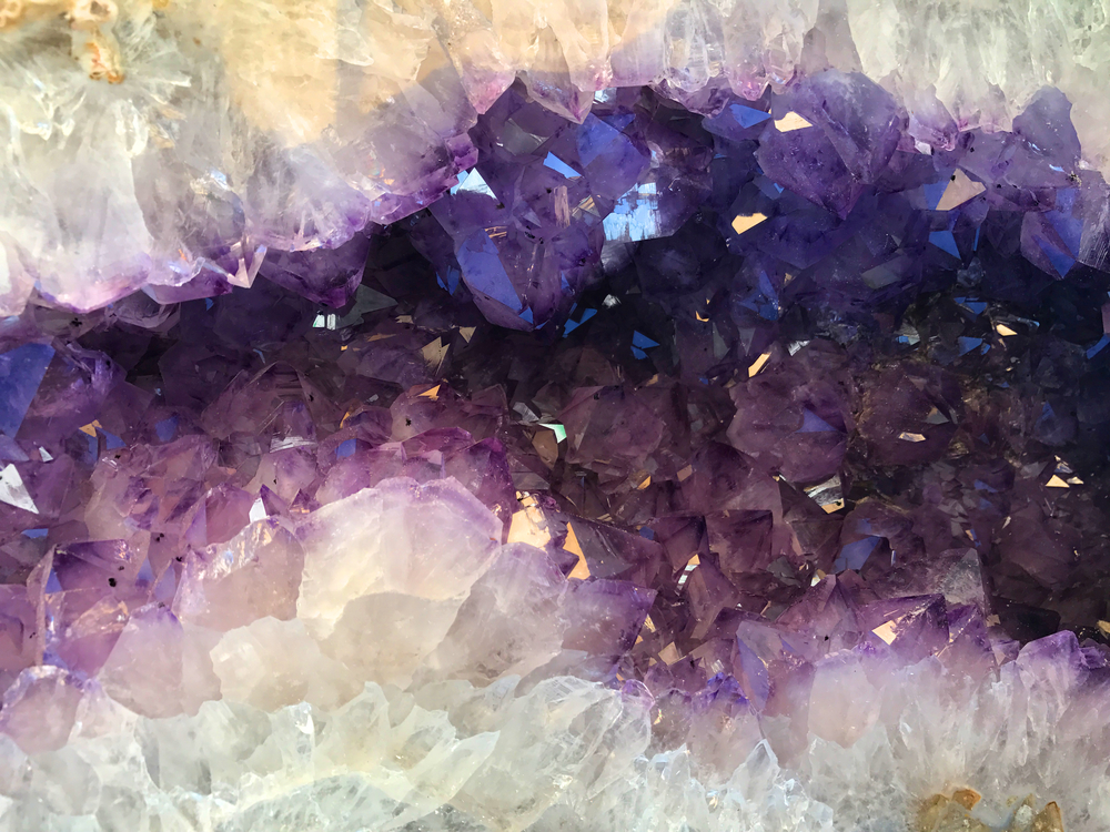 amethyst crystal inside geode
