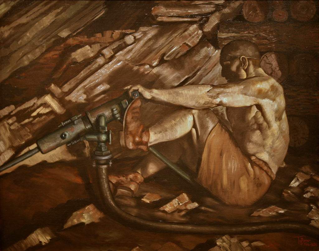 best rockhounding book 2017 picture of man mining gold underground