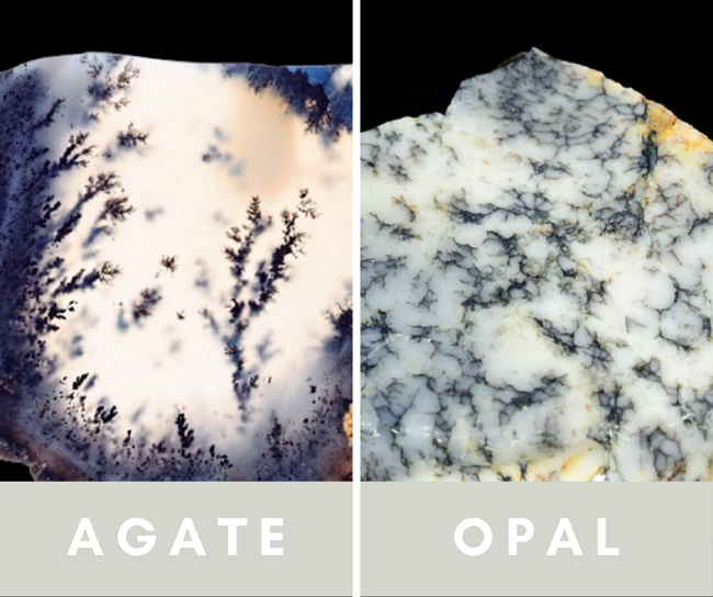 dendritic agate vs opal