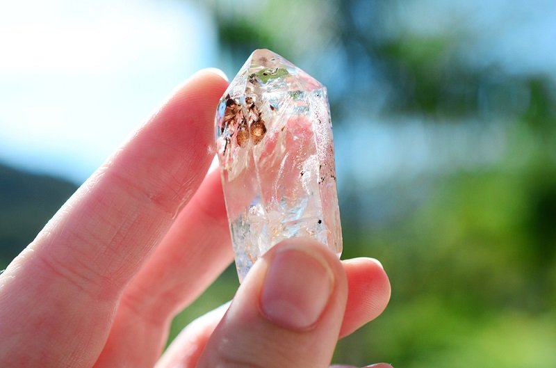 polished quartz crystal