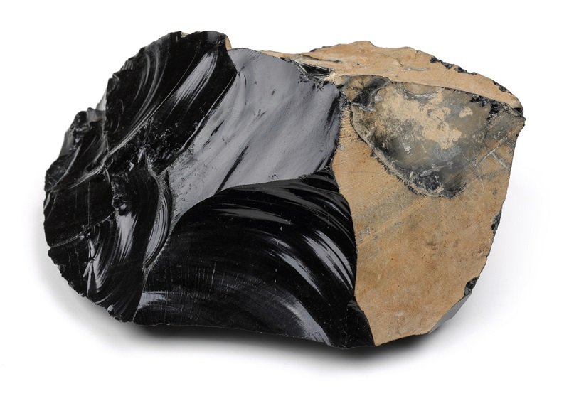 Black Obsidian Conchoidal Fracture