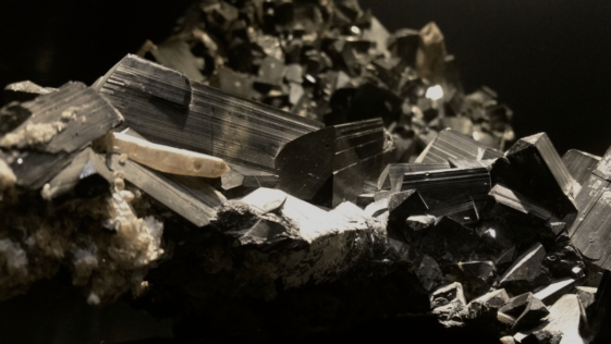 jet black tourmaline crystals
