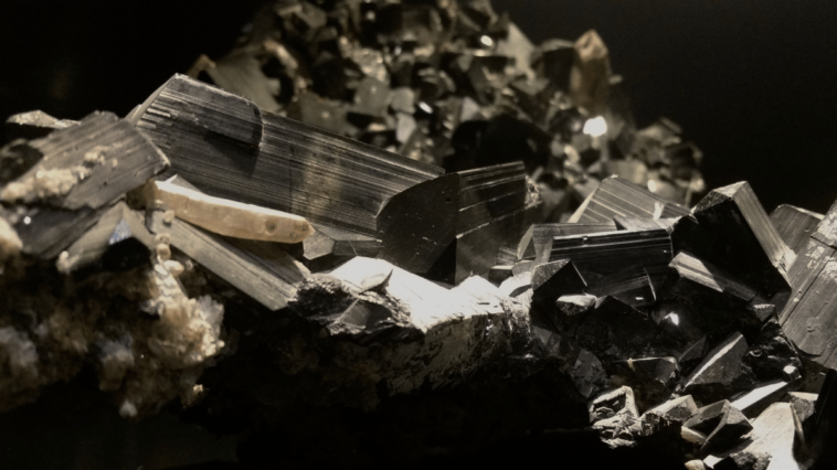 jet black tourmaline crystals