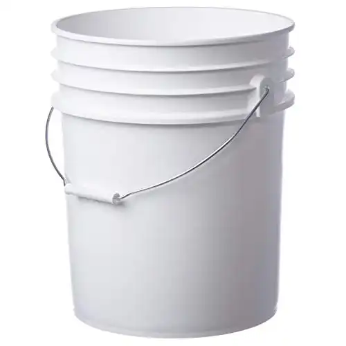 Letica Premium 5 Gallon Bucket, HDPE, White, 1 Pack