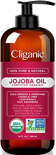 Organic Jojoba Oil 16 oz with Pump