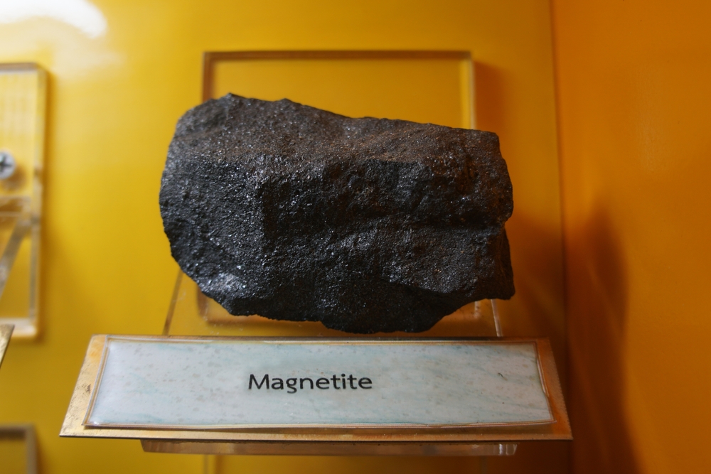 labeled magnetite specimen