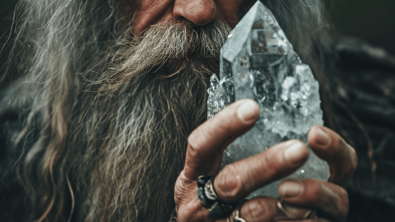 ancient druid holding crystal